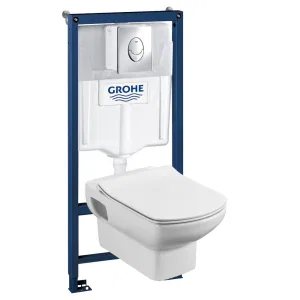 Комплект инсталляция и унитаз подвесной стандартные Grohe Rapid SL Dama Senso, белый (38721001R1) Комплект инсталляция и унитаз подвесной стандартные Grohe Rapid SL Dama Senso, белый (38721001R1)