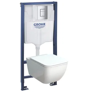 Комплект инсталляция и унитаз подвесной безободковый Grohe Rapid SL Vigente, белый (39201002) Комплект инсталляция и унитаз подвесной безободковый Grohe Rapid SL Vigente, белый (39201002)