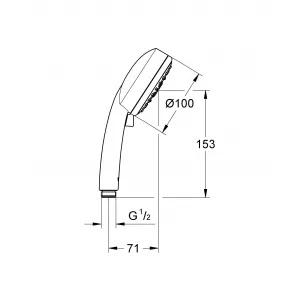Коллекция Grohe Ручной душ GROHE QuickFix Vitalio Comfort 100 New IV, (4 режима), хром (26094000) Коллекция Grohe Ручной душ GROHE QuickFix Vitalio Comfort 100 New IV, (4 режима), хром (26094000)