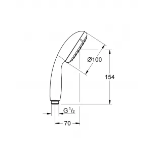 Коллекция Grohe Ручной душ GROHE Vitalio Start I (1 режим), хром (27940000) Коллекция Grohe Ручной душ GROHE Vitalio Start I (1 режим), хром (27940000)