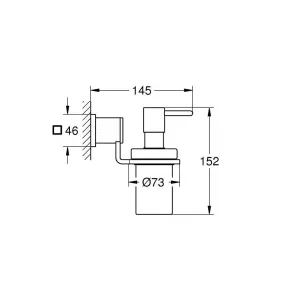Дозатор жидкого мыла, GROHE Allure, хром, (40363000) Дозатор жидкого мыла, GROHE Allure, хром, (40363000)