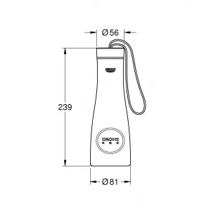 Термобутылка GROHE Red, нержавеющая сталь, (40919SD0) Термобутылка GROHE Red, нержавеющая сталь, (40919SD0)