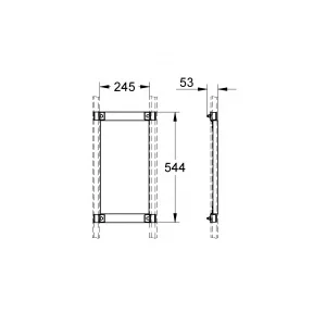 Панель для нетяжелых аксессуаров GROHE Rapid Pro (39039000) Панель для нетяжелых аксессуаров GROHE Rapid Pro (39039000)