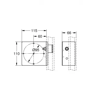 Боковой крепеж GROHE Rapid Pro для F-digital Deluxe (39064000) Боковой крепеж GROHE Rapid Pro для F-digital Deluxe (39064000)
