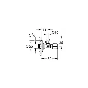 Вентиль угловой GROHE (22039DC0) Вентиль угловой GROHE (22039DC0)