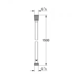 Душевой шланг GROHE Vitalio Flex Comfort 1500 мм (27505000) Душевой шланг GROHE Vitalio Flex Comfort 1500 мм (27505000)