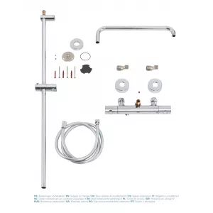 Душевая система с термостатом для настенного монтажа, GROHE Euphoria, хром, (26241000) Душевая система с термостатом для настенного монтажа, GROHE Euphoria, хром, (26241000)