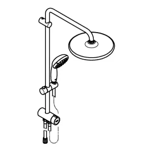 Душевая система с переключателем настенного монтажа GROHE QuickFix Vitalio Start 250, хром (26817000) Душевая система с переключателем настенного монтажа GROHE QuickFix Vitalio Start 250, хром (26817000)