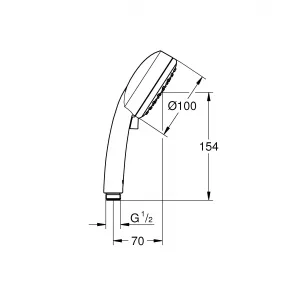 Ручной душ GROHE QuickFix Vitalio Comfort 100 II, хром (26397000) Ручной душ GROHE QuickFix Vitalio Comfort 100 II, хром (26397000)