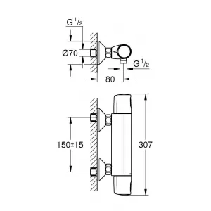 Термостатический смеситель GROHE Precision Start NEW (34229002) Термостатический смеситель GROHE Precision Start NEW (34229002)