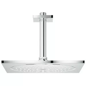 Верхний душ с кронштейном GROHE Rainshower F-series, 254х254 мм, потолочный кронштейн, с ограничением расхода воды, хром (26071000) Верхний душ с кронштейном GROHE Rainshower F-series, 254х254 мм, потолочный кронштейн, с ограничением расхода воды, хром (26071000)