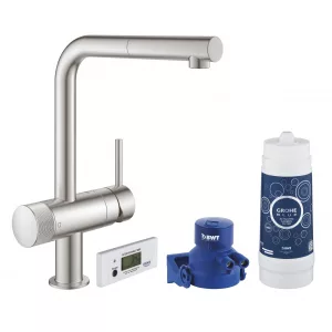 Смеситель для кухни, GROHE Blue Pure Minta, стартовый комплект, суперсталь, (30382DC0) Смеситель для кухни, GROHE Blue Pure Minta, стартовый комплект, суперсталь, (30382DC0)