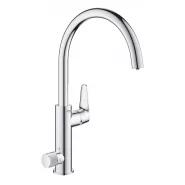Смеситель для кухонной мойки GROHE Blue Pure BauCurve с функцией очистки водопроводной воды, хром (31722000)