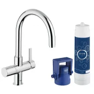 Комплект со смесителем для кухни GROHE Blue (фильтрация, C-излив), хром (33249001)