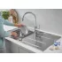 Мойка GROHE из нержавеющей стали с корзинчатым вентилем, оборачиваемая K400 45 -S 86/50 1.0 (31566SD0) Мойка GROHE из нержавеющей стали с корзинчатым вентилем, оборачиваемая K400 45 -S 86/50 1.0 (31566SD0)