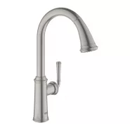 Смеситель для кухни GROHE QuickFix Gloucester, с высоким C-образным изливом, суперсталь (30422DC0)