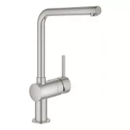 Смеситель для кухонной мойки GROHE Vento с поворотным L-образным изливом, суперсталь (30425DC0)