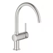 Смеситель для кухонной мойки GROHE Vento с C-образным изливом, суперсталь (30427DC0)