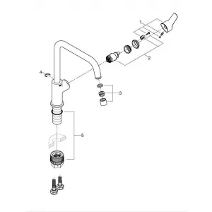 Смеситель однорычажный для мойки, GROHE Start, QuickFix, хром, (30470000) Смеситель однорычажный для мойки, GROHE Start, QuickFix, хром, (30470000)