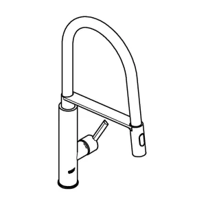 Профессиональный смеситель для кухни GROHE Feel, DN-15, хром (31489000) Профессиональный смеситель для кухни GROHE Feel, DN-15, хром (31489000)