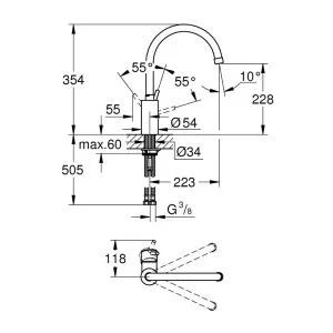 Смеситель для кухни GROHE Concetto с высоким С-изливом, хром (32661001) Смеситель для кухни GROHE Concetto с высоким С-изливом, хром (32661001)