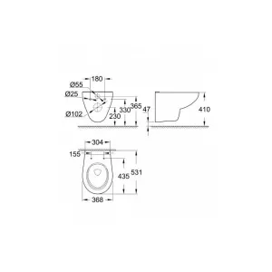 Готовый набор для туалета GROHE Bau Ceramic с панелью смыва Skate Air (NW0008) Готовый набор для туалета GROHE Bau Ceramic с панелью смыва Skate Air (NW0008)