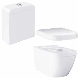 Унитаз напольный безободковый GROHE Euro Ceramic с бачком и сиденьем с микролифтом (NW0014) Унитаз напольный безободковый GROHE Euro Ceramic с бачком и сиденьем с микролифтом (NW0014)