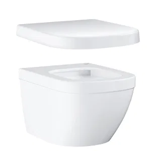 Унитаз подвесной безободковый, компактный GROHE Euro Ceramic с сиденьем без микролифта (NW0026) Унитаз подвесной безободковый, компактный GROHE Euro Ceramic с сиденьем без микролифта (NW0026)