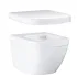 Унитаз подвесной безободковый, компактный GROHE Euro Ceramic с сиденьем с микролифтом (NW0029-1) Унитаз подвесной безободковый, компактный GROHE Euro Ceramic с сиденьем с микролифтом (NW0029-1)