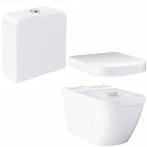 Унитаз напольный безободковый GROHE Euro Ceramic с бачком и сиденьем без микролифта (NW0050-1) Унитаз напольный безободковый GROHE Euro Ceramic с бачком и сиденьем без микролифта (NW0050-1)