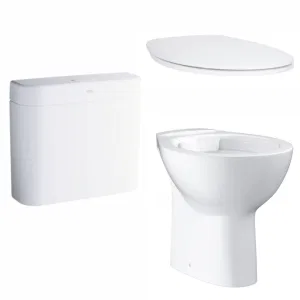 Унитаз напольный безободковый GROHE Bau Ceramic с бачком и сиденьем с микролифтом (NW0051-1) Унитаз напольный безободковый GROHE Bau Ceramic с бачком и сиденьем с микролифтом (NW0051-1)