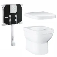 Унитаз напольный безободковый GROHE Euro Ceramic с бачком и сиденьем с микролифтом (NW0052)