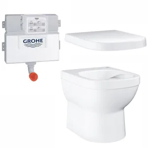 Унитаз напольный безободковый GROHE Euro Ceramic с бачком и сиденьем с микролифтом (NW0053) Унитаз напольный безободковый GROHE Euro Ceramic с бачком и сиденьем с микролифтом (NW0053)