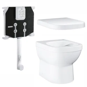 Унитаз напольный безободковый GROHE Euro Ceramic с бачком и сиденьем с микролифтом (NW0055) Унитаз напольный безободковый GROHE Euro Ceramic с бачком и сиденьем с микролифтом (NW0055)