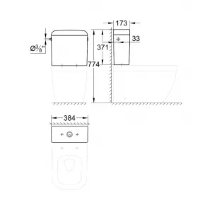 Унитаз напольный безободковый GROHE Euro Ceramic с бачком и сиденьем без микролифта (NW0058-1) Унитаз напольный безободковый GROHE Euro Ceramic с бачком и сиденьем без микролифта (NW0058-1)