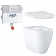 Унитаз напольный безободковый GROHE Essence Ceramic с бачком и сиденьем без микролифта (NW0061)