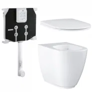 Унитаз напольный безободковый GROHE Essence Ceramic с бачком и сиденьем без микролифта (NW0062)