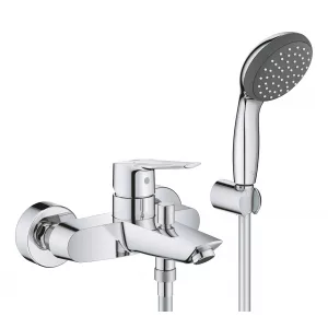Смеситель для ванны GROHE QuickFix Start, с душевым набором, хром, (23413002) Смеситель для ванны GROHE QuickFix Start, с душевым набором, хром, (23413002)