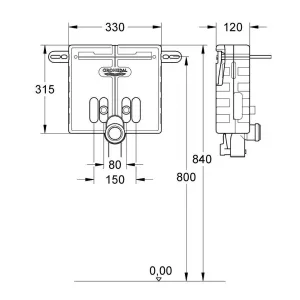Инсталляционный комплект для раковины GROHE Uniset для обмуровки (37576000) Инсталляционный комплект для раковины GROHE Uniset для обмуровки (37576000)