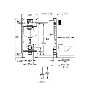 Комплект 6 в 1 для подвесного унитаза GROHE Rapid SL: инсталляция, крепление, панель смыва, шумоизоляция, ершик (39502000) Комплект 6 в 1 для подвесного унитаза GROHE Rapid SL: инсталляция, крепление, панель смыва, шумоизоляция, ершик (39502000)