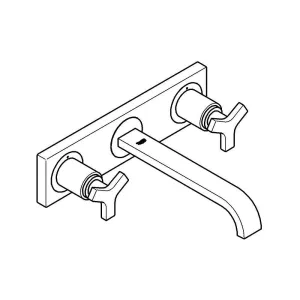 Внешняя часть смесителя для раковины GROHE Allure (3 отверстия) вынос 220 мм, хром (20192000) Внешняя часть смесителя для раковины GROHE Allure (3 отверстия) вынос 220 мм, хром (20192000)