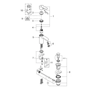 Смеситель для раковины Grohe Eurostyle Cosmopolitan 33552002 хром Смеситель для раковины Grohe Eurostyle Cosmopolitan 33552002 хром