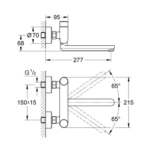 Смеситель автоматический для раковины GROHE Eurosmart Cosmopolitan T, хром (36319000) Смеситель автоматический для раковины GROHE Eurosmart Cosmopolitan T, хром (36319000)