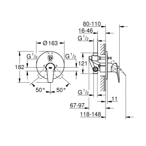Смеситель однорычажный для ванны, GROHE Start Flow, хром, (29117000) Смеситель однорычажный для ванны, GROHE Start Flow, хром, (29117000)