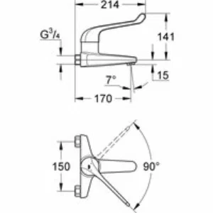 Смеситель для раковины GROHE Euroeco Special, хром (32823000) Смеситель для раковины GROHE Euroeco Special, хром (32823000)