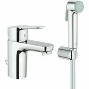 Смеситель для раковины GROHE BauEdge с цепочкой и гигиеническим душем, S-Size, хром (23757000)