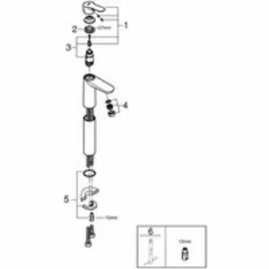 Смеситель для раковины GROHE BauEdge, XL-size, хром (23761000) Смеситель для раковины GROHE BauEdge, XL-size, хром (23761000)