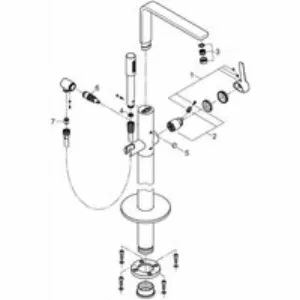 Внешняя часть смесителя для ванны GROHE Lineare напольного монтажа, хром (23792001) Внешняя часть смесителя для ванны GROHE Lineare напольного монтажа, хром (23792001)