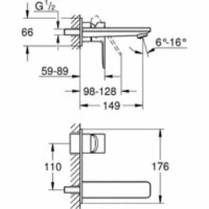 Внешняя часть смесителя для раковины GROHE Lineare на 2 отверстия, суперсталь (19409DC1) Внешняя часть смесителя для раковины GROHE Lineare на 2 отверстия, суперсталь (19409DC1)