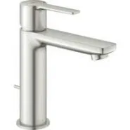 Смеситель для раковины GROHE Lineare с донным клапаном, суперсталь (32114DC1)